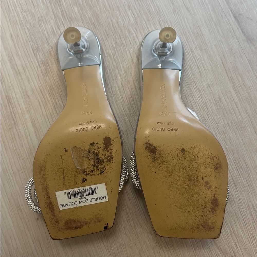 MACH & MACH Double Bow Clear Slide Sandal - Picture 6 of 7